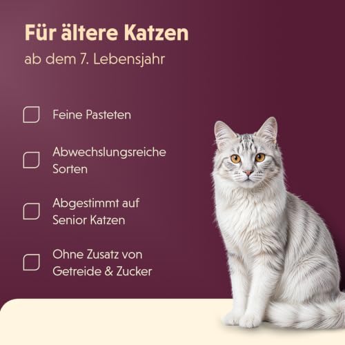 animonda vom Feinsten Senior Katzenfutter nass Nassfutter mit Geflügel (32 x 100 g), Katzenfutter ab 7 Jahren, ohne Getreide ohne Zucker… – Ansicht 4