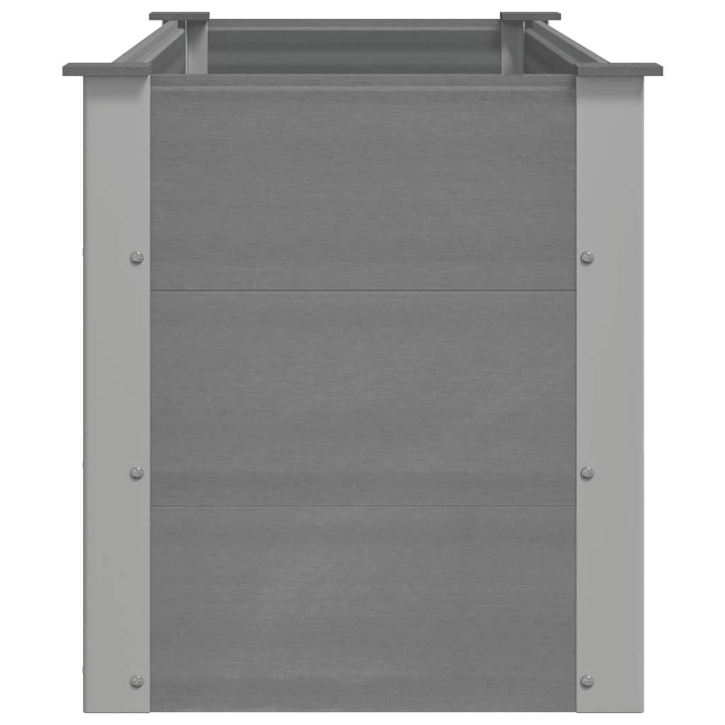 vidaXL Garten Hochbeet Pflanzkasten Blumenkasten Gemüsebeet Pflanzkübel Blumenkübel Frühbeet Gartenbeet Pflanzbeet WPC 150x50x54cm Grau
