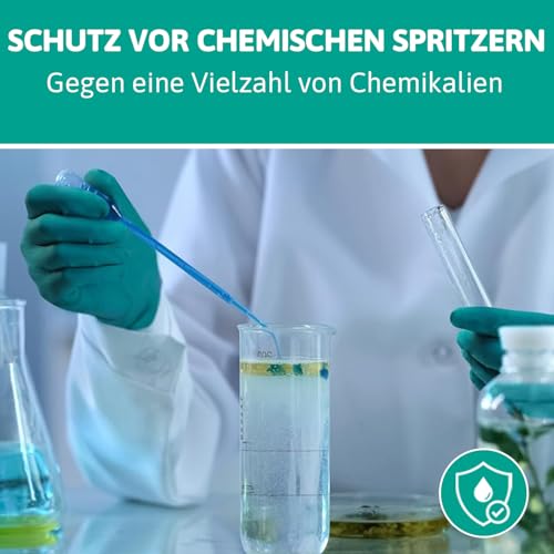 Ansell TouchNTuff 92-600,Nitril- Einmalhandschuhe, Einweghandschuhe für Lebensmittel, Chemikalienschutzhandschuhe mit hohem Schutz, Latexfreie Handschuhe, Grüne Nitrilhandschuhe, 100 Stück, Gr. L