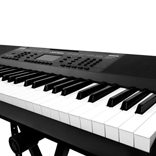 Joyrox 61 Key Piano Keyboard, Keyboard Piano For Beginner, Electric Piano With Piano Stand, Bench, Music Stand & Headphones, Supports Recording/Microphone, Music Keyboard For Indoor/Outdoor #TOP3