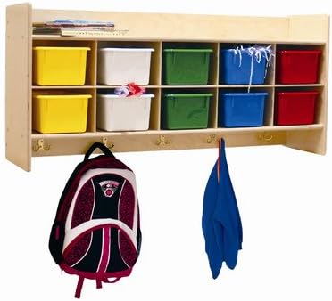 Contender 10-Section Wall Cubby Storage Locker Assembly: Ships Assembled