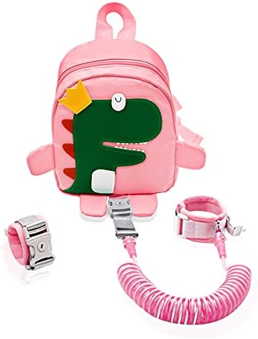 Backpack Leash for Toddlers Safety Harness Kids Backpack with Leash for Girls 1-5 Years Old Dinosaur Child Wrist Leashes…