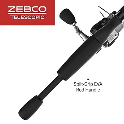 Zebco 33 Spinning Reel and Telescopic Fishing Rod Combo
