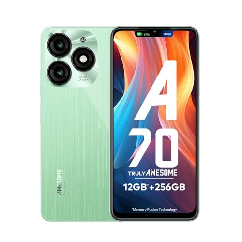 Image of Itel A70 4G (4GB RAM, 256GB Storage, Up to 12GB RAM with Memory Fusion) UNISOC T603 | 13MP HDR Camera | 6. 8MP AI Portrait Selfie | 6.6'' Water Drop HD+ | 5000 mAh Battery(Green)