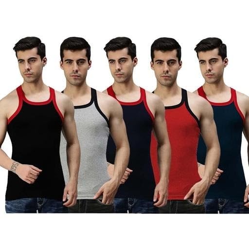 Men Cotton Vest Combo Pack | Soft Sleeveless Sando Ganji Inner | Comfortable Gym Vest for Daily-image-33