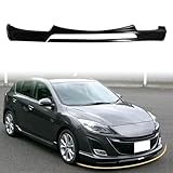 MODILOVER Front Bumper Lip Spoiler, Compatible with 2009-2011 Mazda 3, PU Unpainted K Style Add-on Front Splitter Air Dam Chin Protector