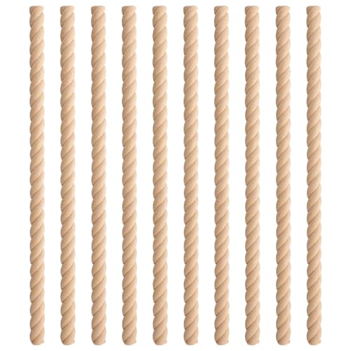 fayarrd Listones de madera, decorativos de madera para marcos – 10 unidades naturales para decoración | para armario, armario, cómoda, espejo, estantes, proyectos artesanales