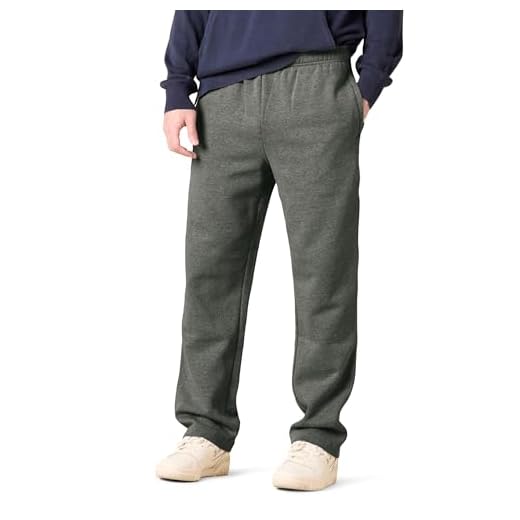 Amazon Essentials Men's Fleece Sweatpant (Available in Big & Tall), Light Grey Heather, Large