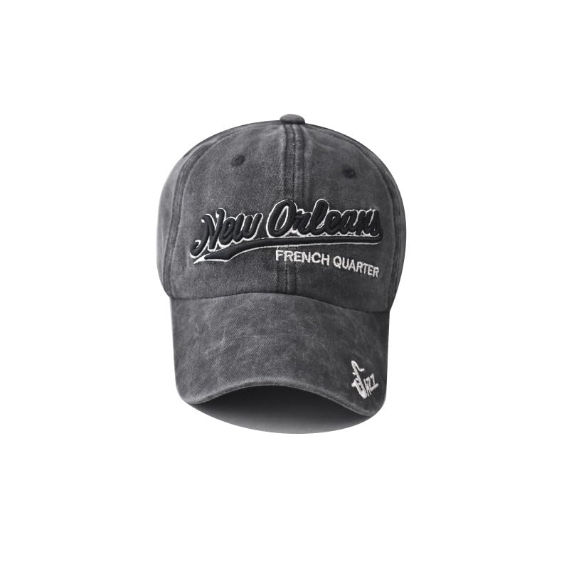 Embroidered Jazz Vintage Washed Baseball Cap miniatura 3