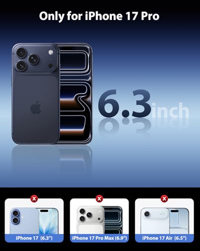 Image of Mr.Shield Align-X Tempered Glass Screen Protector for iPhone 17 Pro | (Pack of 2) 10H Hardness Guard, Military Grade Protection, Easy Install, Case-Friendly, Anti-Static