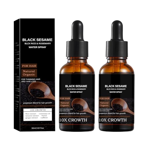 Black Sesame Hair Growth Oil - Black Sesame Hair Growth Serum, Volumizing and Moisturizing - Promote Hair Growth30ml-1.01floz (2pcs)