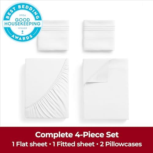 Mellanni Extra Deep King Sheets - 4 PC Iconic Collection Bedding - 3