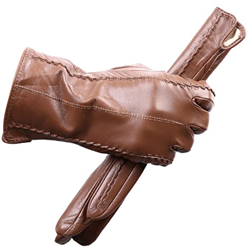 Guantes de Cuero cálidos de Invierno para Mujer