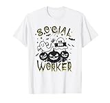 Halloween Social Worker Retro Ghost Pumpkin Outfit