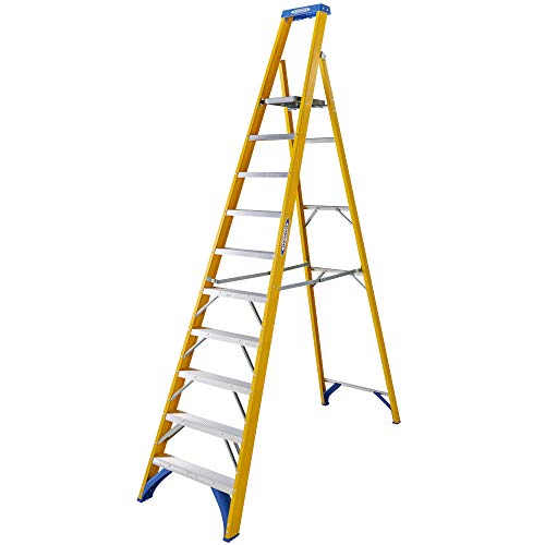 Werner Fibreglass Platform Stepladder 10 Tread