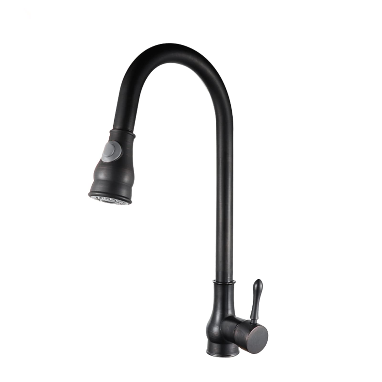 Robinet de cuisine extractible pour îlot central mitigeur noir chaud et froid