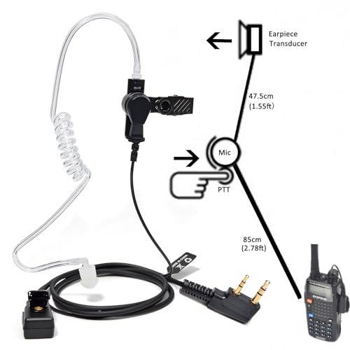 Casque micro pour Baofeng UV-82 - Solution audio discrète pour communication radio - 5
