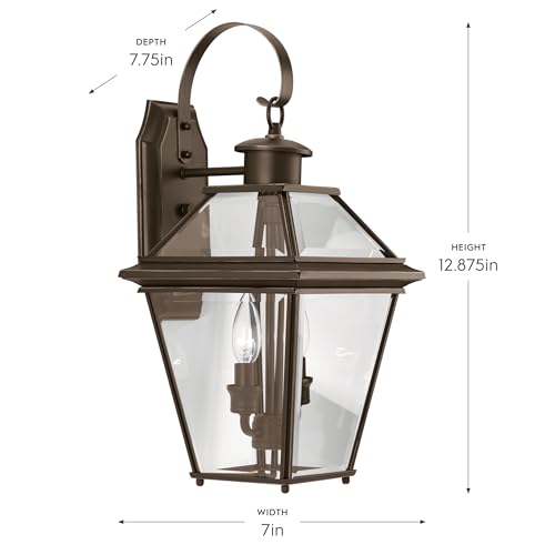 Progress Lighting P6616-20 Burlington Two-Light Med Wall Lantern, Oil Rubbed Bronze by Progress Lighting - Used condition - Image 8