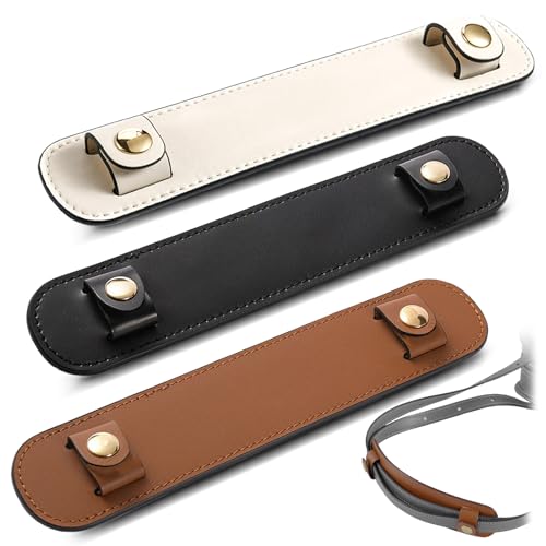 3Pcs Removable Leather Shoulder Strap Pad Replacement Pressure Relief Cover for Women Tote Bag Handbag Purse Backpack