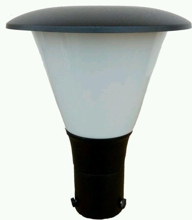 Gate Light Black-White Stainless Steel and Plastic | Fixed Mount Outdoor Garden Field Roof Lighting Fixture | Durable Exterior Lamps for Yard Driveway Entrance | Pack of 2-picture-17