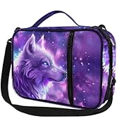 Showudesigns Galaxy Wolf Bible Covers for Women Men Church Bag Protective Bible Bags and Totes Re...