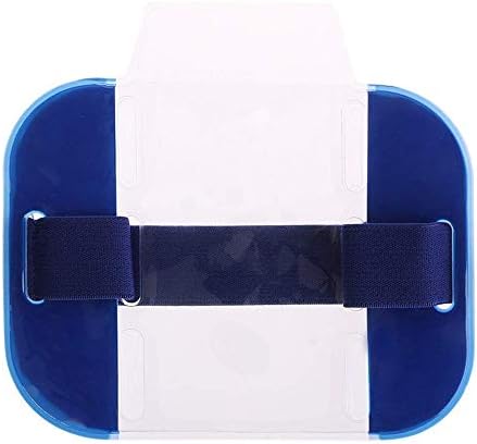 Armband ID Card Badge Holders License Security ID Badge High Visibility Arm Band for Work Pass(Pack of 2, Blue)
