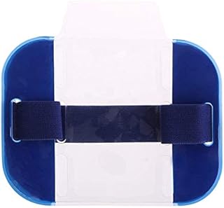 Armband ID Card Badge Holders License Security ID Badge High Visibility Arm Band for Work Pass(Pack of 2, Blue)