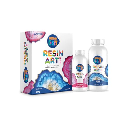 Image of Epoxy Resin Art 300 gm|Crystal Clear 2-Part Liquid Epoxy for DIY Crafts, Jewellery, and Casting Projects | Glossy Finish, Bubble-Free, UV-Resistant, Self-Levelling Resin