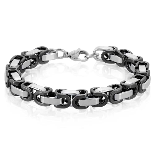 Pulsera de acero inoxidable para hombre, cadena bizantina 8mm 8.75" miniatura 1