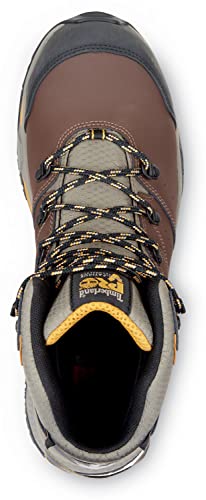 Timberland PRO Timberland PRO Men's Brown/Golden Yellow Switchback MaxTRAX Composite Toe Waterproof Hiker (8.0 W)