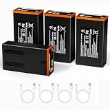 Lesaps 4-Pack 5000mAh Replacement Battery Pack for Cellular Trail Cameras