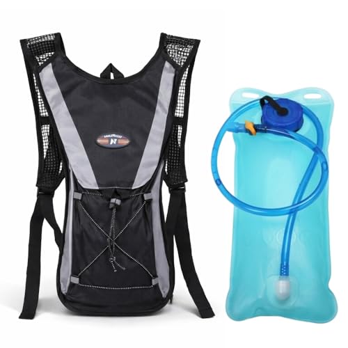 WEEMSBOX Mochila de Hidratação 2L com Bolsa D'água, Sistema de Hidratação TPU + PVC, 47 x 25 cm, Ideal para Trilhas e Ciclismo