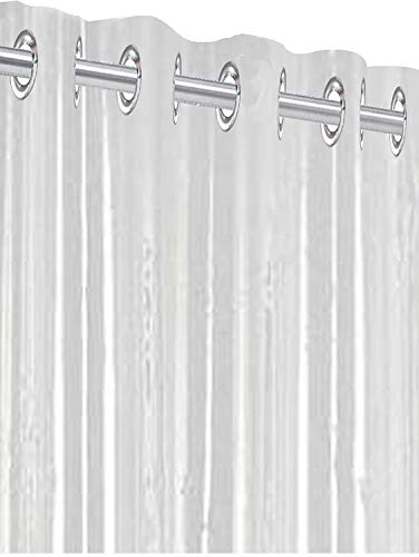Image of Heart Home PVC Eyelet Shower AC Door Curtain F 26 HEARTH016900, 9ft, 0.30 mm (Transparent)