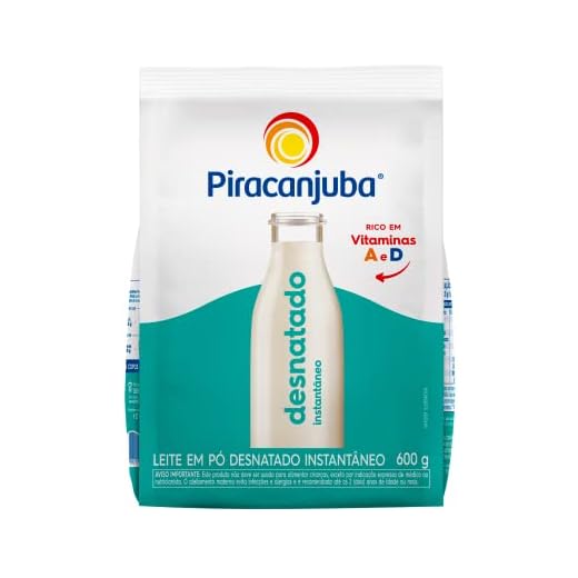 Leite Pó Desnatado Instântaneo Piracanjuba Pouch 600g