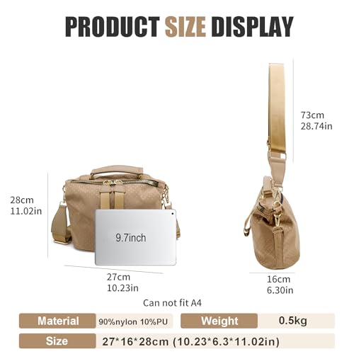 Bolso cruzado de nylon para mujer, ligero y antirrobo miniatura 2