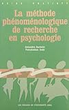 Méthode phénoménologique de recherche en psychologie