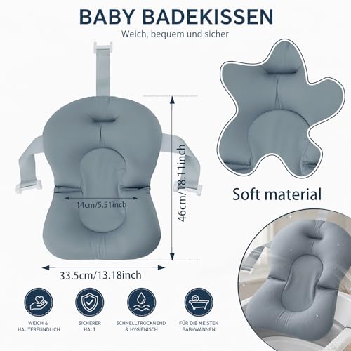 Babys Badekissen,Baby Badewannensitz,Einsatz Babywanne Badewanneneinsatz,Säuglings Neugeborene Badewannensitz,Babybadewanne Badesitz… – Ansicht 2