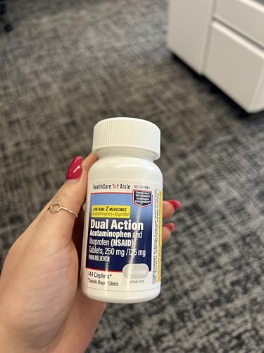 HealthCareAisle Dual Action Acetaminophen and Ibuprofen (NSAID) Tablets, 250 mg /125 mg Pain Reliever - 144ct Caplets