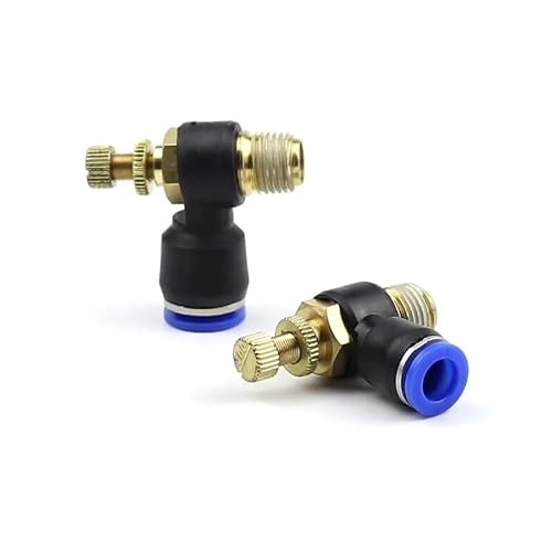 Xfmzfubd Sl4-M5 Pipe Pneumatic Fitting Regulator S Pneumatic Air Flow Speed Control Quick Connector Push To Fittings(Sl4-M5)