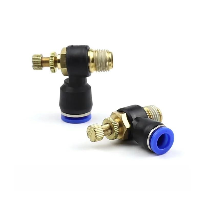 Raccord pneumatique pour tuyau SL10-02 avec régulateur de débit d'air et connecteur rapide