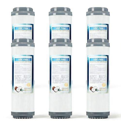 Filtre à eau charbon actif coco UDF 10" éliminant chlore et odeurs en lot de 6 - 2