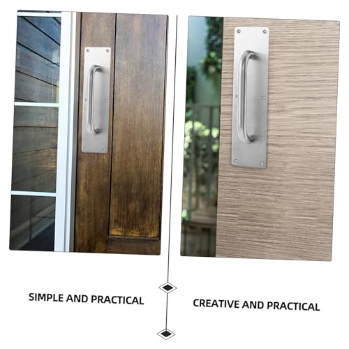 Manija de puerta pull plate inoxidable Uonlytech, juego de montaje para muebles 4