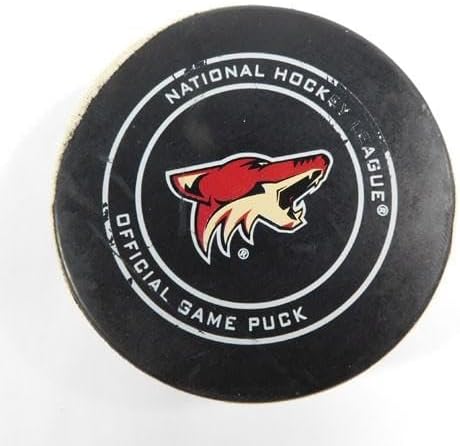 2017 Arizona Coyotes vs. Florida Panthers Game Used Puck 12-19-17 AA0021233 - NHL Unsigned Game Used Pucks