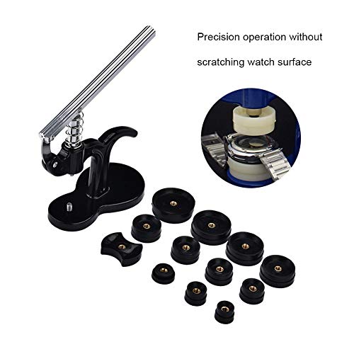 Foto von Uhr Presse Maschine mit 12 Formen, Uhrenwerkzeug Zum Drücken, Professionelle Reparatur Tool Kits Ersatzbatterie Uhr Repair Tool
