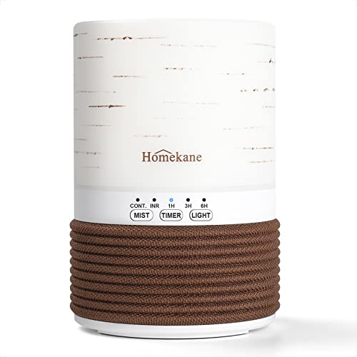 HOMEKANE Essential Oil Diffusers with 8 Colorful Night Lights 2 Mist Mode Fabric Aromatherapy Diffuser for Home Bedroom with Timer and Auto-Off Safety
