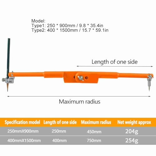 Professioneller Großer Zirkel, Zimmermannskompass mit Bleistift, Zirkel Zum Zeichnen von Geometrien, Kunst, Zeichnen von Kreisen (1)