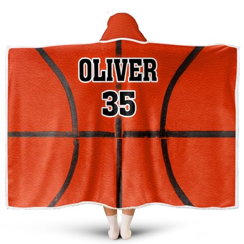 Hyturtle Personalized Basketball Hoodie Blanket