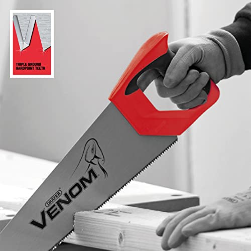 Draper Venom 12ppi/11tpi Tool Box Saw | Second Fix Double Ground Blade 350mm| DIY Tools Woodworking Handsaw | 80878 - Image 3