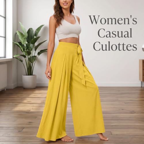 Culottes for Women Fashion 2026 Summer Fall Hot Pink Medium — view 3