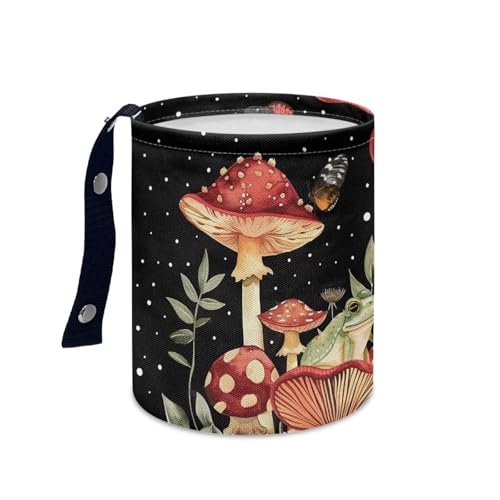 Image of Pensura Aesthetic Mushroom Car Garbage Can Portable Waterproof Car Back Seat Organizer Reusable Multipurpose Trash Bin for Car Compatible with Most Cars